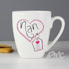 Personalised Heart Stitch Nan Small Latte