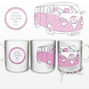 Personalised Pink Camper Van Mug