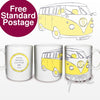 Personalised Yellow Campervan Mug