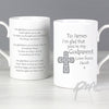 Personalised Godparent Cross Slim Mug