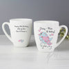 Personalised Floral Birds Latte Mug