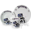 Personalised Cotton Zoo Denim the Lion Breakfast Set
