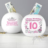 Personalised Big Age Girl Money Box