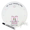 Personalised Bang On The Door Wedding Message Plate with Pen