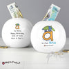 Personalised Bang On The Door Animal Alphabet Boys Money Box
