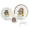 Personalised Bang On The Door Animal Alphabet Girls Breakfast Set