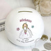 Personalised Bang On The Door First Holy Communion Girls Money Box