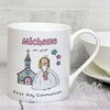 Personalised Bang On The Door First Holy Communion Girls Balmoral Mug