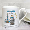 Personalised Bang On The Door First Holy Communion Boys Balmoral Mug