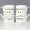 Personalised Vintage Manuscript Mug Set