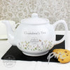 Personalised Country Diary Wild Flowers Teapot