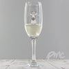 Personalised Cartoon Wedding Flute Glass