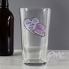 Personalised Butterfly Hats Wedding Pint Glass
