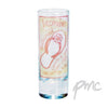 Personalised Beach Wedding Shot Glass Pink