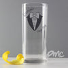 Personalised Dotty Wedding Young Male Hi Ball Glass