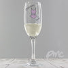 Personalised Dotty Wedding Bride Flute