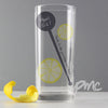 Personalised Lemon & Stirrer Hi Ball Glass