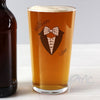 Personalised Dotty Wedding Male Pint Glass