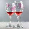 Personalised Love & Kisses Wine Glass