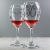 Personalised Fabulous Numbers Wine Glass