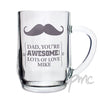 Personalised Moustache Glass Tankard