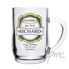 Personalised Classic Glass Tankard