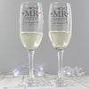Personalised Mr & Mr Pair of Flutes with Gift Box