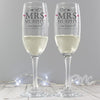Personalised Mrs & Mrs Pair of Flutes with Gift Box