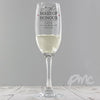 Personalised Mr & Mrs Maid of Honour Glass Flute