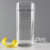 Personalised Mr & Mrs Page Boy Hi Ball Glass