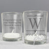 Personalised Decorative Initial Votive Candle Holder