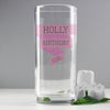 Personalised Pink Banner Hi Ball Glass