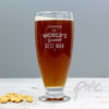 Personalised 'The World's Greatest' Craft Ale Beer Glass