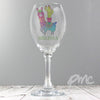 Personalised Llama Wine Glass