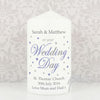Personalised Wedding Day Candle