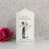 Personalised Cartoon Couple Candle