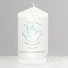 Personalised In Loving Memory Blue Candle