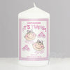 Personalised It's Twins Candle pink