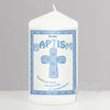 Personalised Blue Baptism Candle