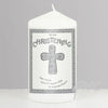Personalised Grey Christening Candle
