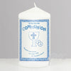 Personalised Blue First Holy Communion Candle