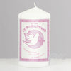 Personalised Confirmation Candle Pink