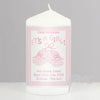 Personalised Bootee It's a Girl Candle