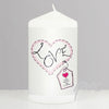 Personalised Heart Stitch Love Candle