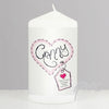 Personalised Granny Heart Stitch Candle