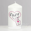 Personalised Heart Stitch Nanny Candle
