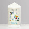 Personalised Cotton Zoo Blue Farm Animals Candle