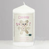 Personalised Cotton Zoo Pink Tweed the Bear Candle
