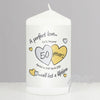 Personalised A Perfect Love Golden Anniversary Candle