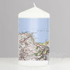 Personalised 1919 - 1926 Popular Edition Map Candle